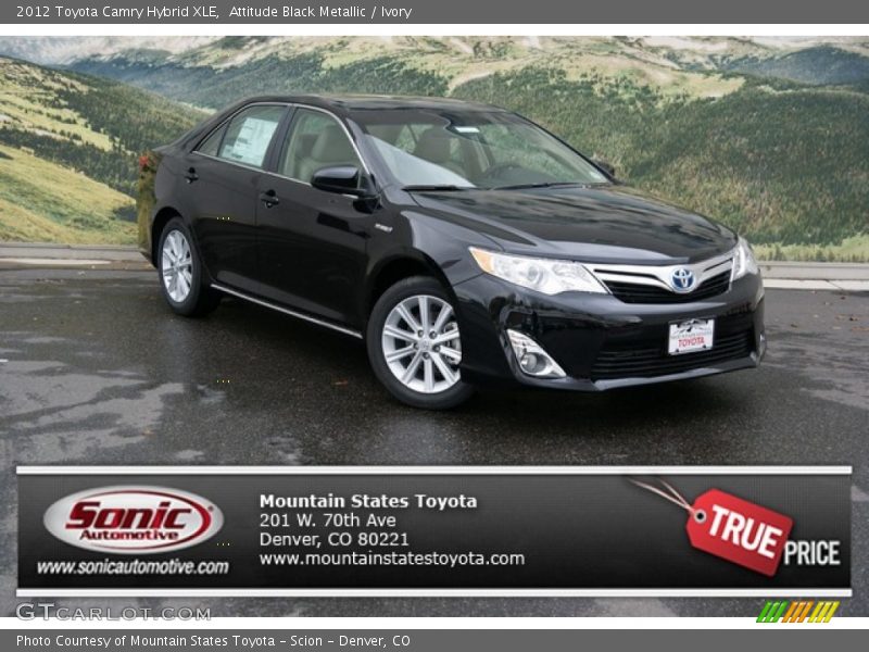 Attitude Black Metallic / Ivory 2012 Toyota Camry Hybrid XLE