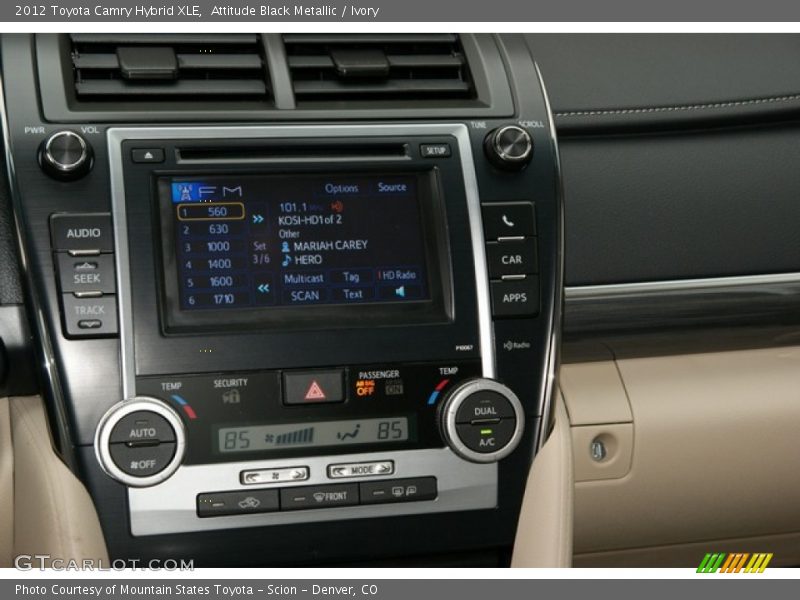 Attitude Black Metallic / Ivory 2012 Toyota Camry Hybrid XLE