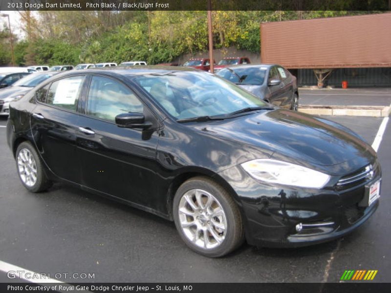 Pitch Black / Black/Light Frost 2013 Dodge Dart Limited