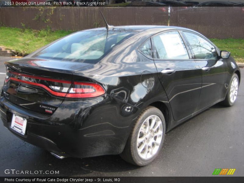 Pitch Black / Black/Light Frost 2013 Dodge Dart Limited