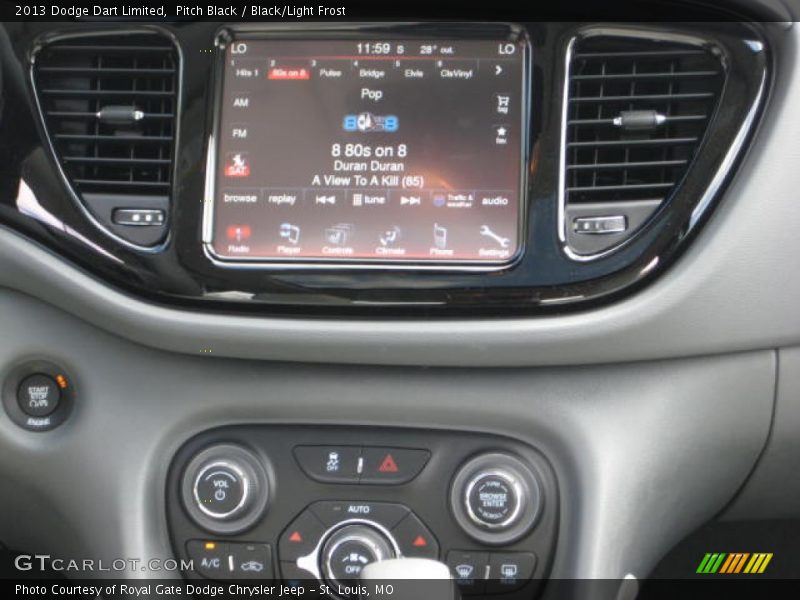 Pitch Black / Black/Light Frost 2013 Dodge Dart Limited