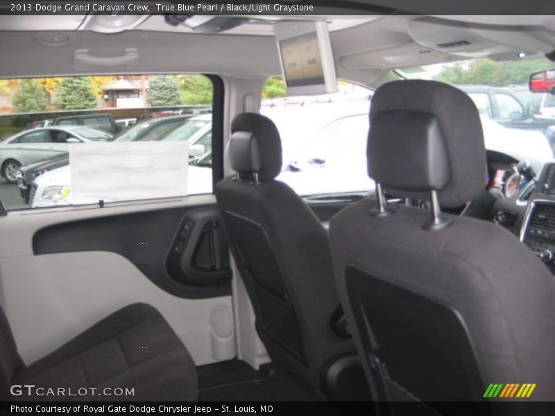 True Blue Pearl / Black/Light Graystone 2013 Dodge Grand Caravan Crew