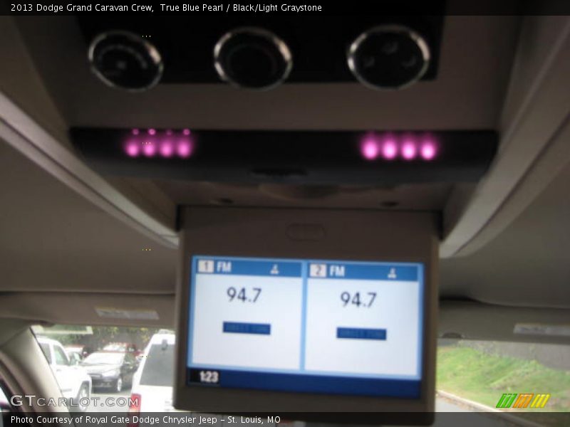 True Blue Pearl / Black/Light Graystone 2013 Dodge Grand Caravan Crew