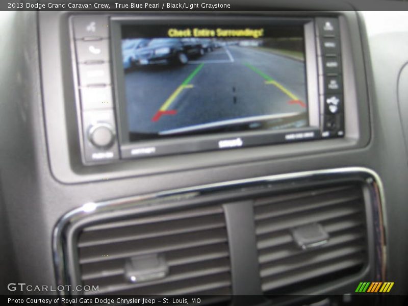 True Blue Pearl / Black/Light Graystone 2013 Dodge Grand Caravan Crew