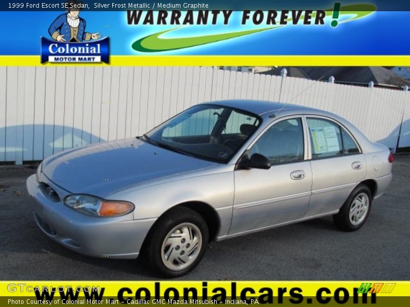 Silver Frost Metallic / Medium Graphite 1999 Ford Escort SE Sedan
