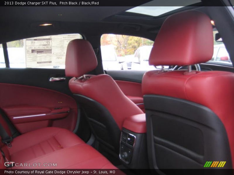 Pitch Black / Black/Red 2013 Dodge Charger SXT Plus