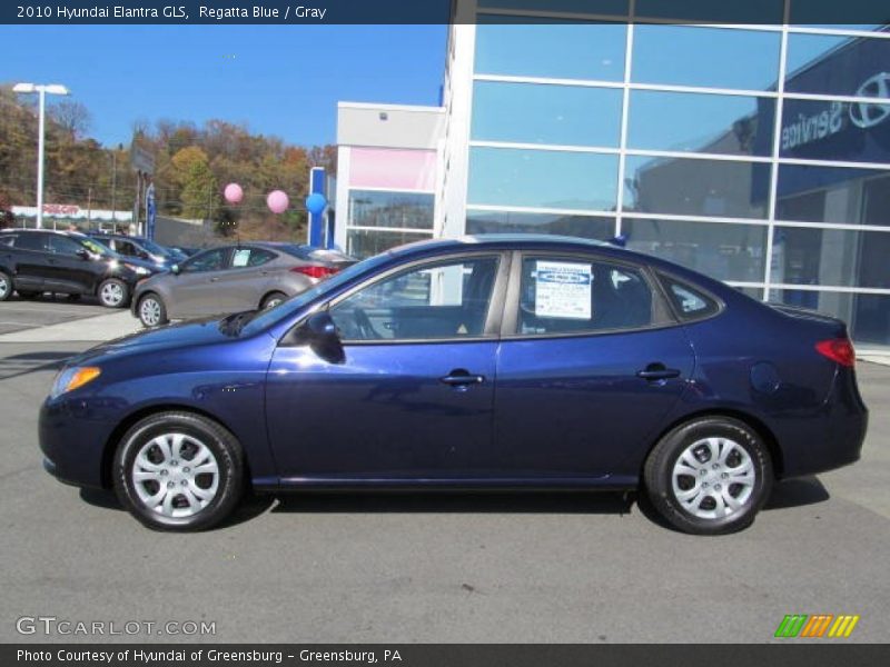 Regatta Blue / Gray 2010 Hyundai Elantra GLS