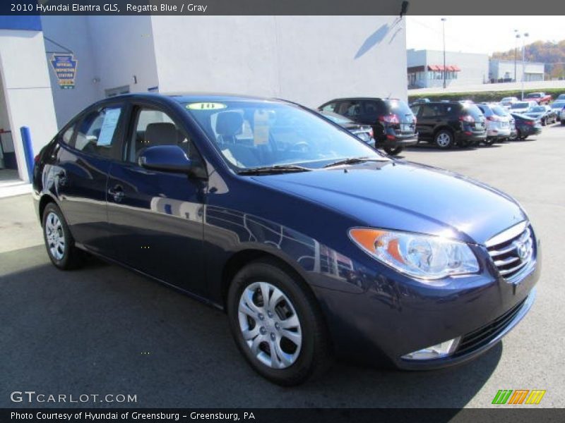 Regatta Blue / Gray 2010 Hyundai Elantra GLS