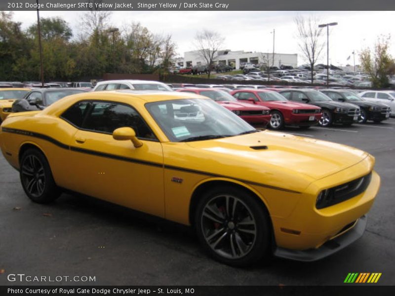 Stinger Yellow / Dark Slate Gray 2012 Dodge Challenger SRT8 Yellow Jacket