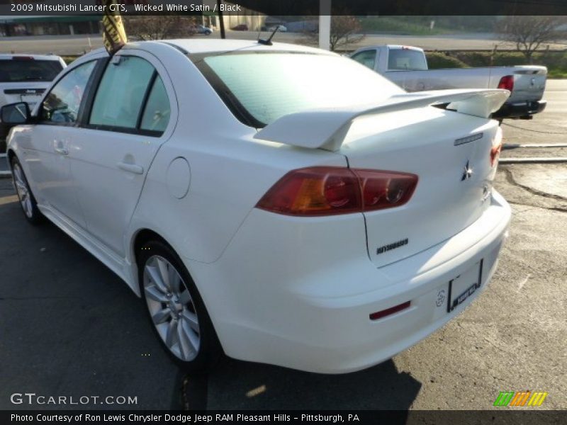 Wicked White Satin / Black 2009 Mitsubishi Lancer GTS