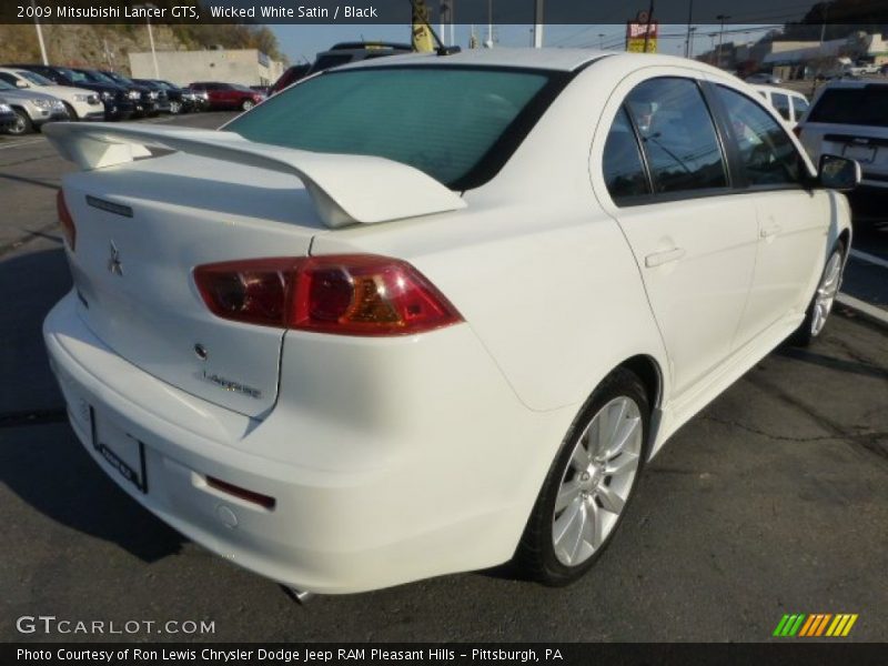 Wicked White Satin / Black 2009 Mitsubishi Lancer GTS