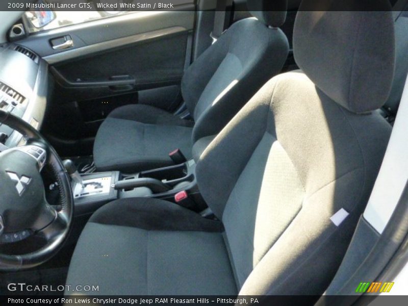 Wicked White Satin / Black 2009 Mitsubishi Lancer GTS