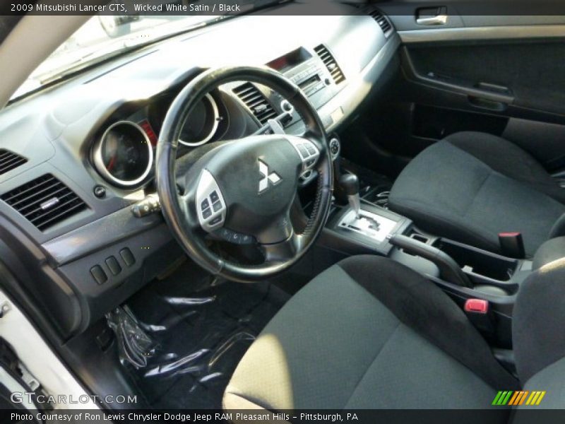 Wicked White Satin / Black 2009 Mitsubishi Lancer GTS