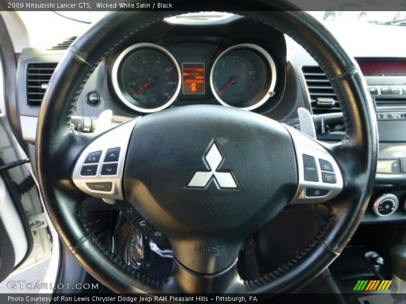 Wicked White Satin / Black 2009 Mitsubishi Lancer GTS