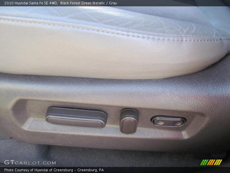 Black Forest Green Metallic / Gray 2010 Hyundai Santa Fe SE 4WD