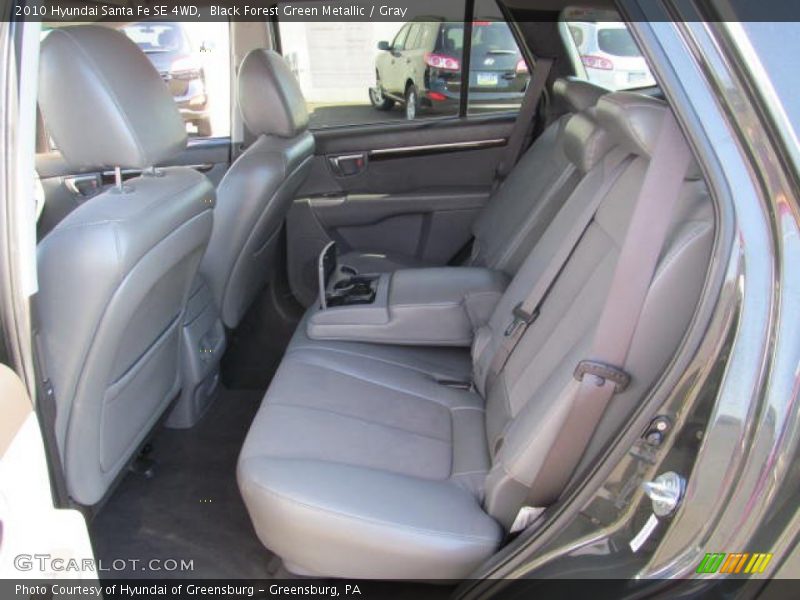 Black Forest Green Metallic / Gray 2010 Hyundai Santa Fe SE 4WD