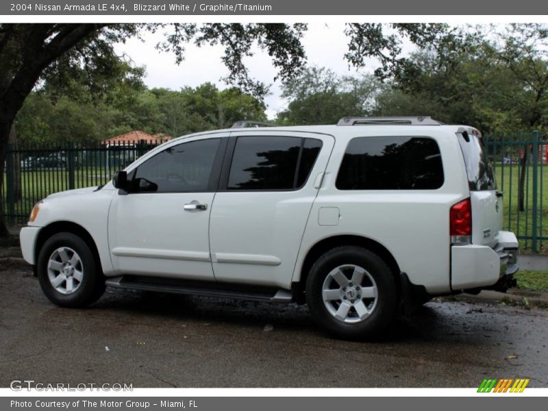 Blizzard White / Graphite/Titanium 2004 Nissan Armada LE 4x4