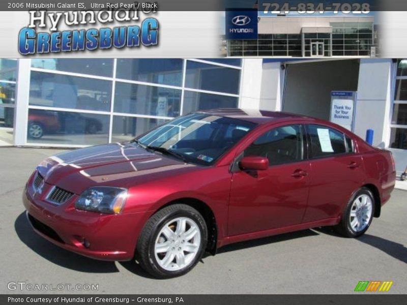 Ultra Red Pearl / Black 2006 Mitsubishi Galant ES