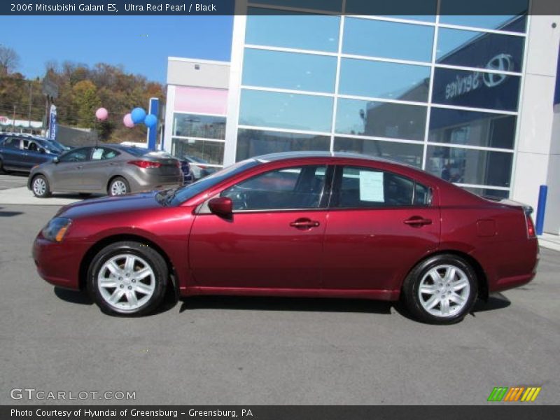 Ultra Red Pearl / Black 2006 Mitsubishi Galant ES