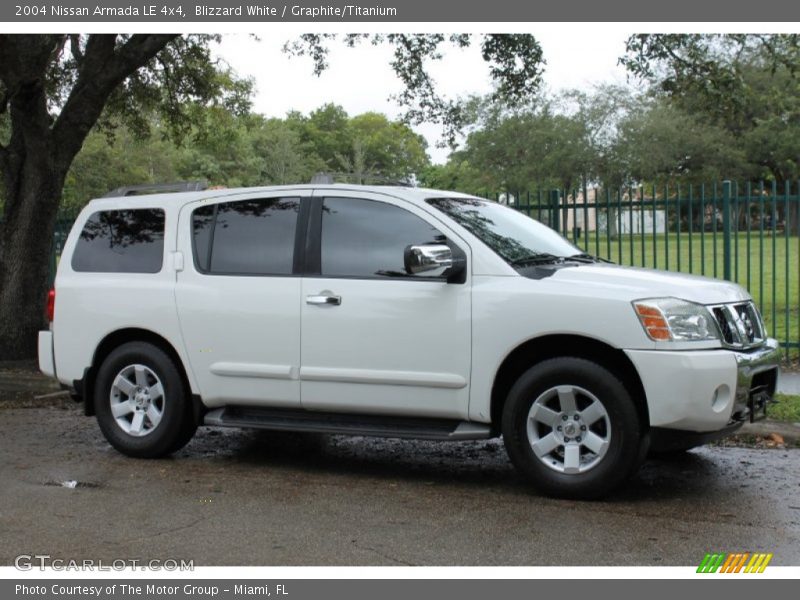 Blizzard White / Graphite/Titanium 2004 Nissan Armada LE 4x4