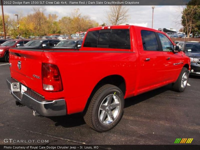 Flame Red / Dark Slate Gray/Medium Graystone 2012 Dodge Ram 1500 SLT Crew Cab 4x4