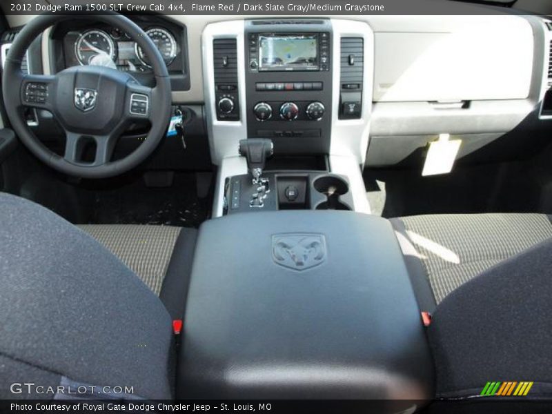 Flame Red / Dark Slate Gray/Medium Graystone 2012 Dodge Ram 1500 SLT Crew Cab 4x4