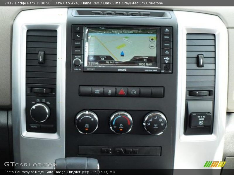 Flame Red / Dark Slate Gray/Medium Graystone 2012 Dodge Ram 1500 SLT Crew Cab 4x4