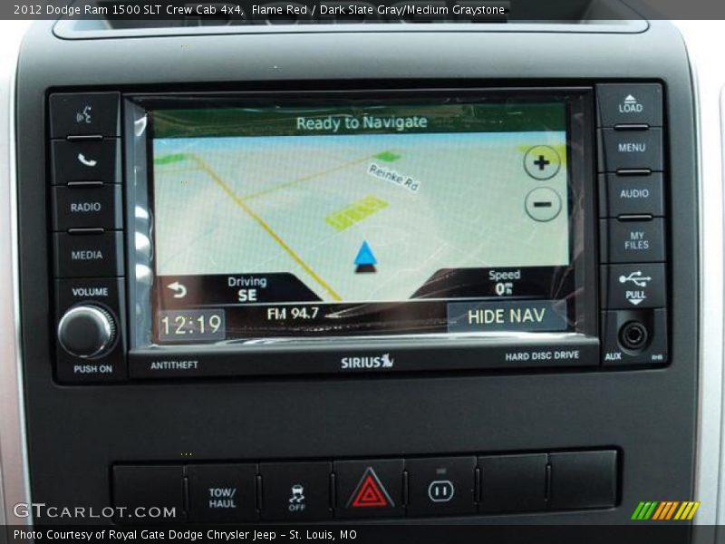 Flame Red / Dark Slate Gray/Medium Graystone 2012 Dodge Ram 1500 SLT Crew Cab 4x4