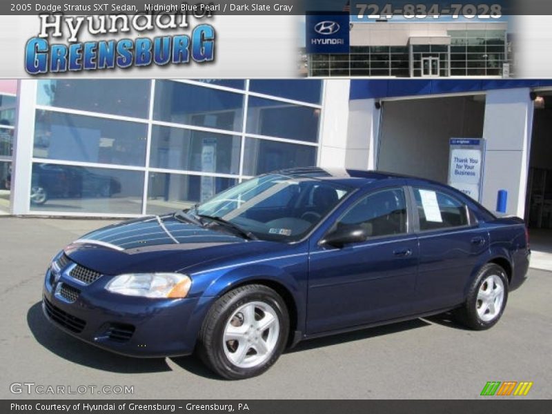 Midnight Blue Pearl / Dark Slate Gray 2005 Dodge Stratus SXT Sedan