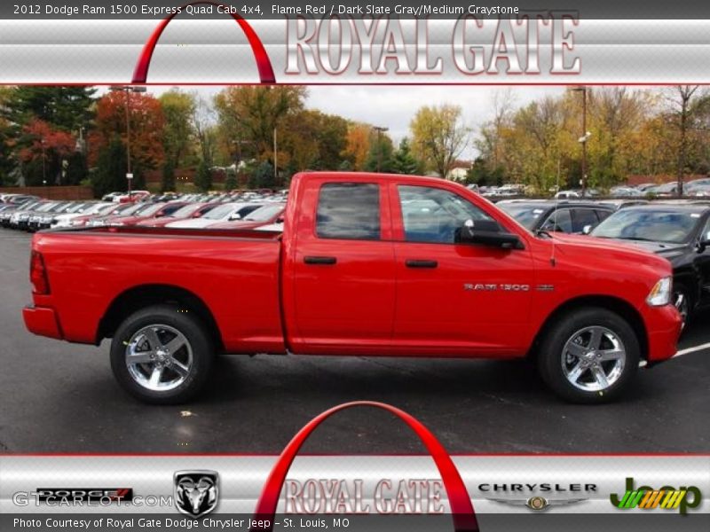 Flame Red / Dark Slate Gray/Medium Graystone 2012 Dodge Ram 1500 Express Quad Cab 4x4