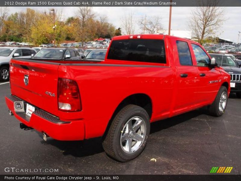 Flame Red / Dark Slate Gray/Medium Graystone 2012 Dodge Ram 1500 Express Quad Cab 4x4