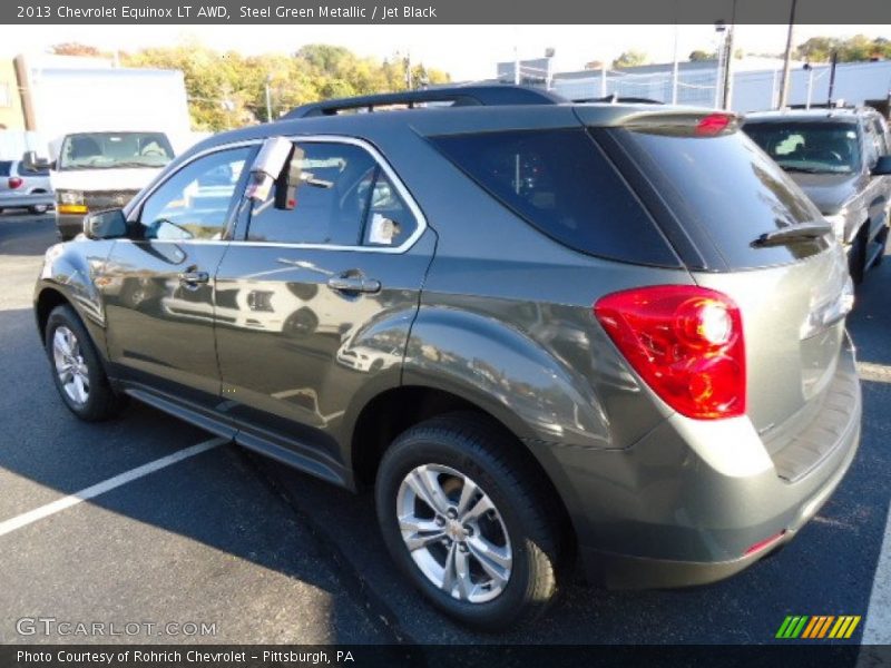 Steel Green Metallic / Jet Black 2013 Chevrolet Equinox LT AWD