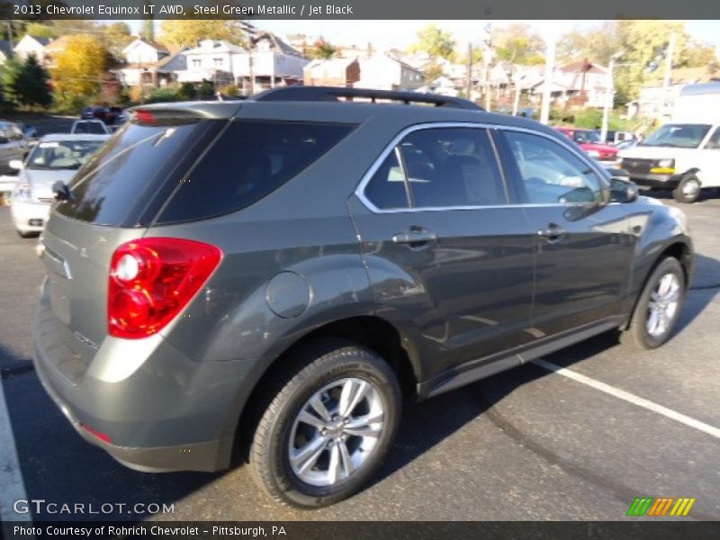 Steel Green Metallic / Jet Black 2013 Chevrolet Equinox LT AWD