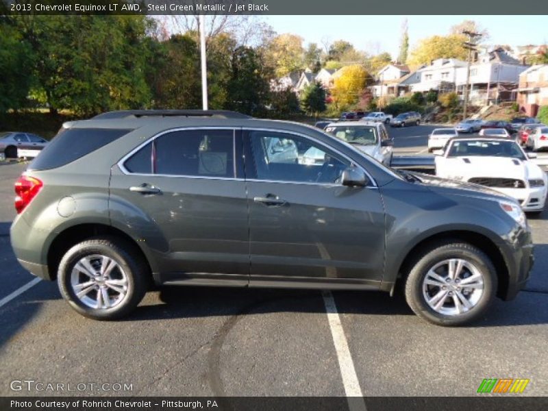Steel Green Metallic / Jet Black 2013 Chevrolet Equinox LT AWD