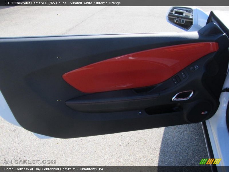 Summit White / Inferno Orange 2013 Chevrolet Camaro LT/RS Coupe