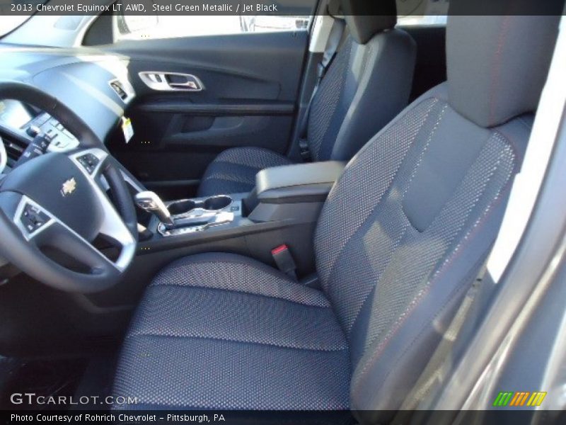 Steel Green Metallic / Jet Black 2013 Chevrolet Equinox LT AWD