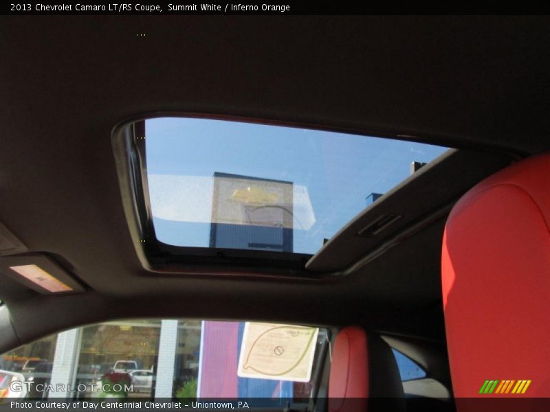Summit White / Inferno Orange 2013 Chevrolet Camaro LT/RS Coupe