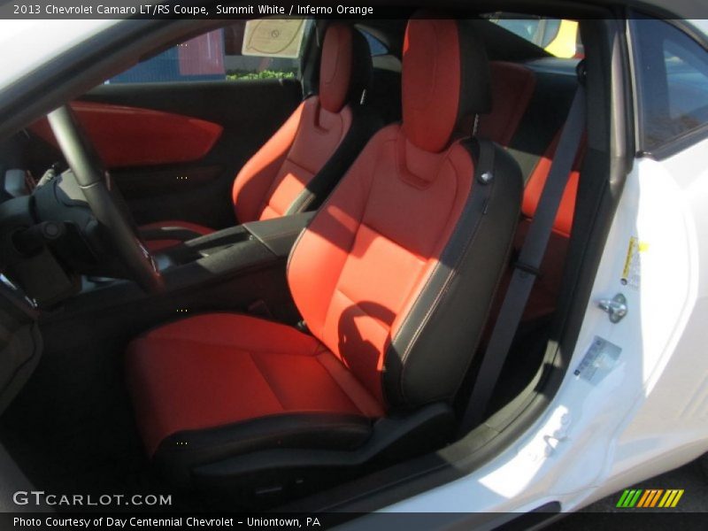 Summit White / Inferno Orange 2013 Chevrolet Camaro LT/RS Coupe