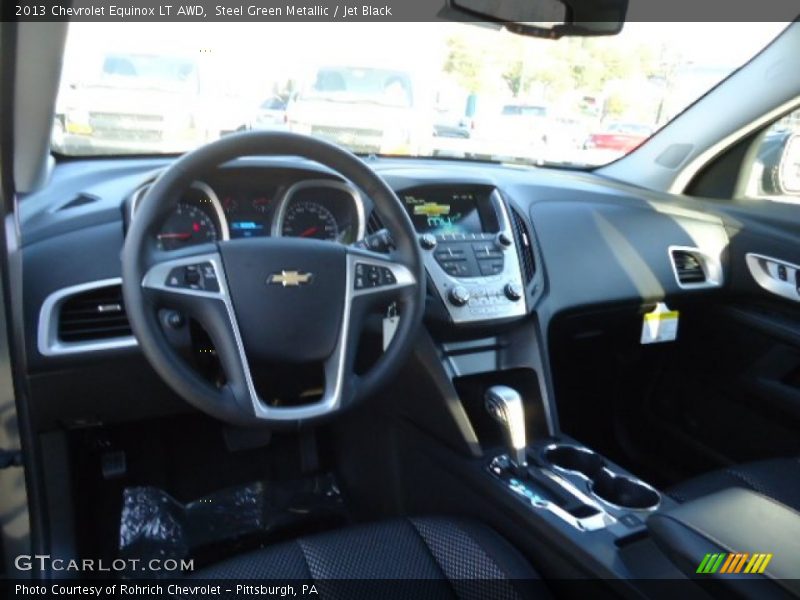 Steel Green Metallic / Jet Black 2013 Chevrolet Equinox LT AWD