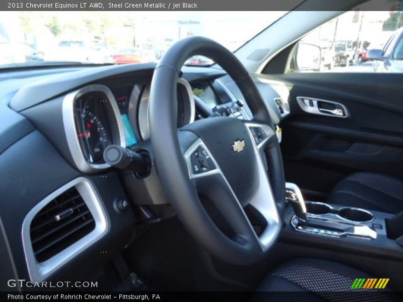 Steel Green Metallic / Jet Black 2013 Chevrolet Equinox LT AWD