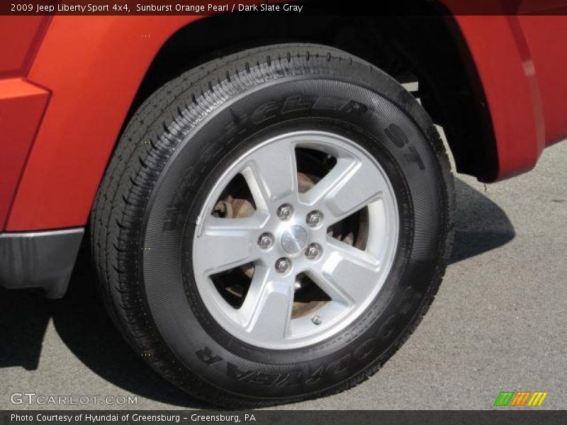 Sunburst Orange Pearl / Dark Slate Gray 2009 Jeep Liberty Sport 4x4