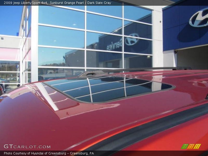 Sunburst Orange Pearl / Dark Slate Gray 2009 Jeep Liberty Sport 4x4