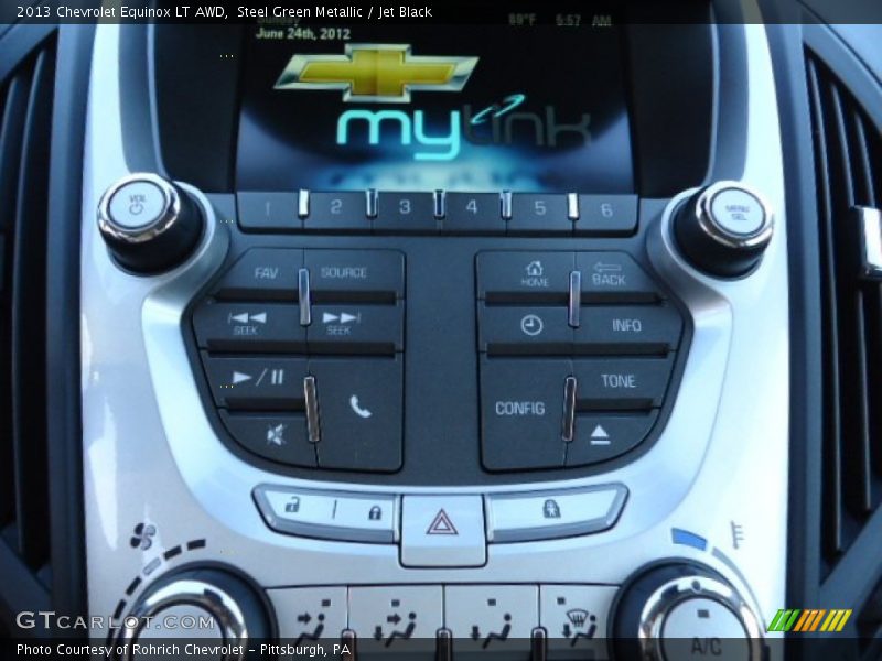Steel Green Metallic / Jet Black 2013 Chevrolet Equinox LT AWD