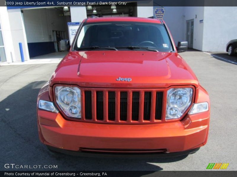 Sunburst Orange Pearl / Dark Slate Gray 2009 Jeep Liberty Sport 4x4
