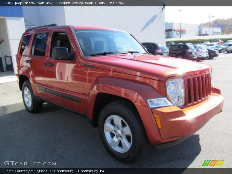 Sunburst Orange Pearl / Dark Slate Gray 2009 Jeep Liberty Sport 4x4