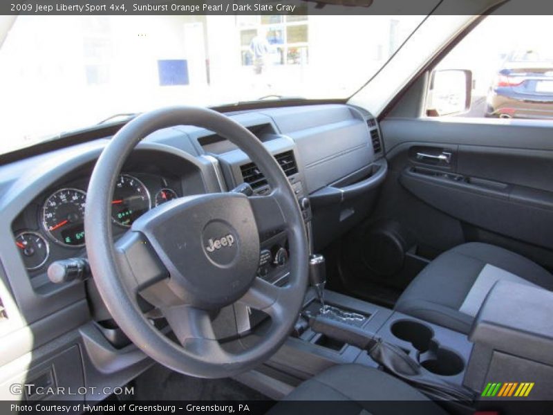 Sunburst Orange Pearl / Dark Slate Gray 2009 Jeep Liberty Sport 4x4