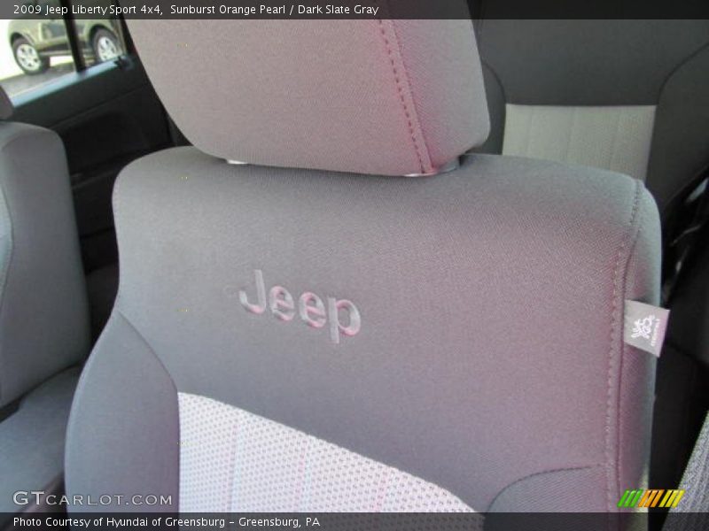 Sunburst Orange Pearl / Dark Slate Gray 2009 Jeep Liberty Sport 4x4