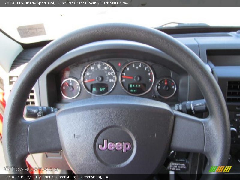 Sunburst Orange Pearl / Dark Slate Gray 2009 Jeep Liberty Sport 4x4