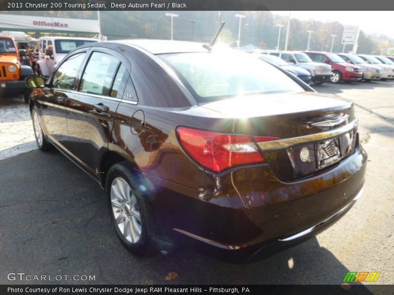 Deep Auburn Pearl / Black 2013 Chrysler 200 Touring Sedan