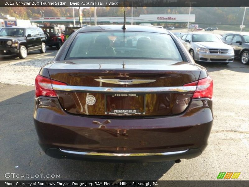 Deep Auburn Pearl / Black 2013 Chrysler 200 Touring Sedan
